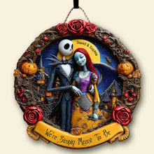Load image into Gallery viewer, We're Simply Meant To Be - Personalized Horror Couple Wood Sign Wood Sign PopCulturePrints
