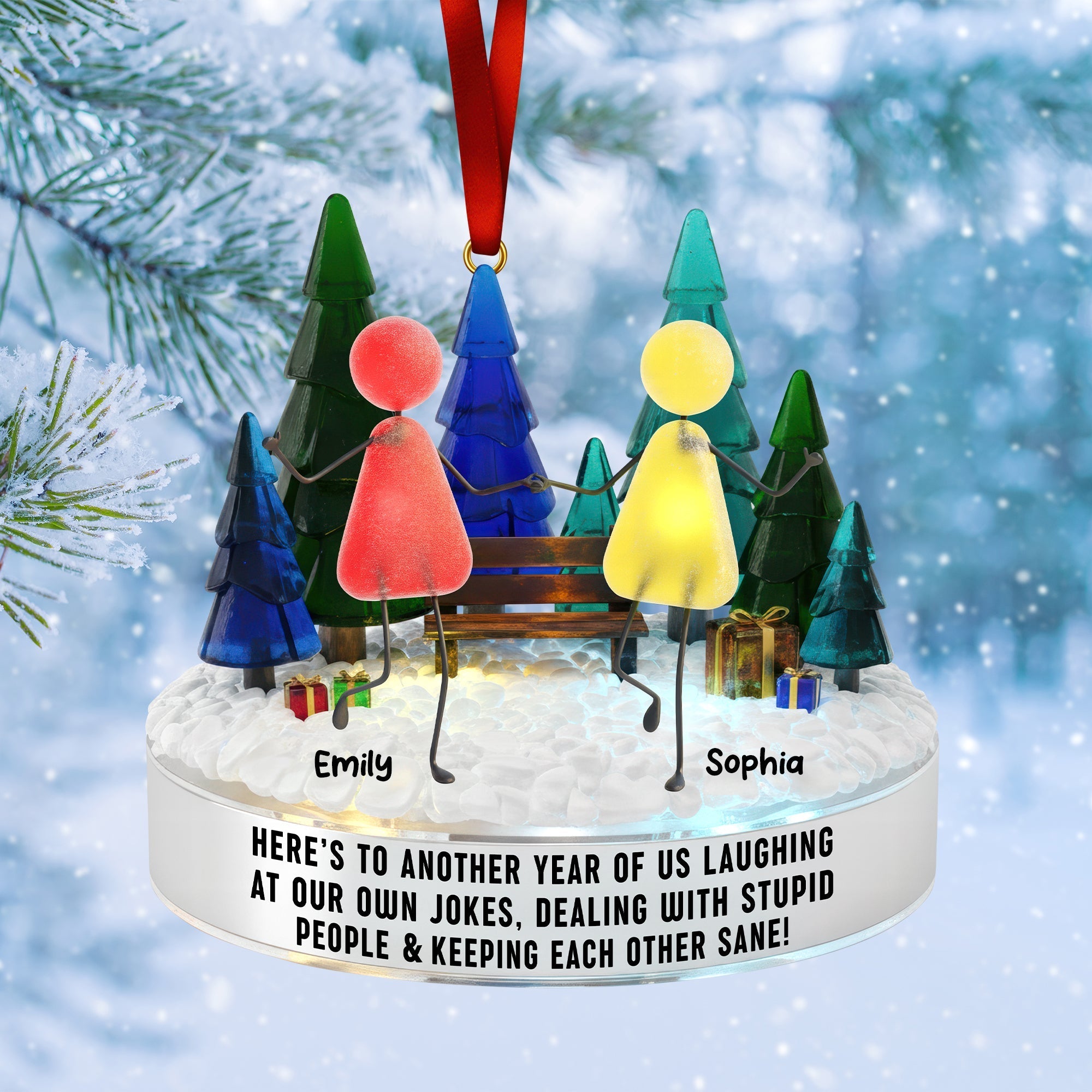 Sea Glass Friendship Ornament | Personalized Christmas Gifts for Besties Ornament PopCulturePrints