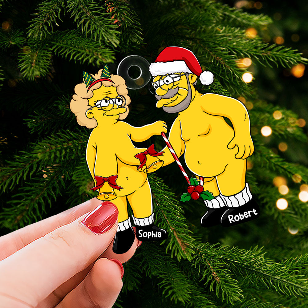 Custom Cartoon Couple Christmas Ornament - Perfect Holiday Gift for Valentine's Day Gifts Ornament PopCulturePrints
