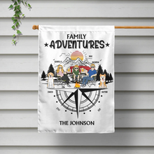 Load image into Gallery viewer, Family Adventures Camping - Personalized Flag Flag PopCulturePrints
