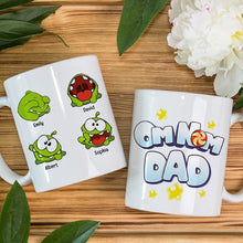 Load image into Gallery viewer, Personalized Om Nom Dad Coffee Mug - Perfect Father&#39;s Day Gift Coffee Mug PopCulturePrints
