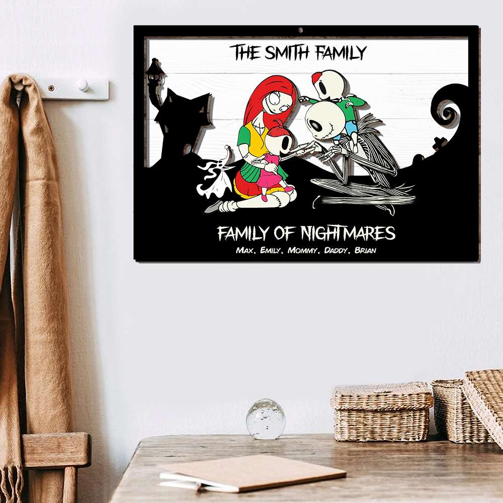 Personalized Horror Family Wood Sign Wood Sign PopCulturePrints
