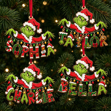 Load image into Gallery viewer, Bring Joy this Christmas with Personalized Playful Name Art String Ornament - Custom Gift for Family and Friends
