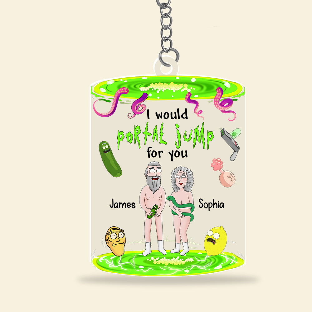 Personalized Quirky Couple Keychain | Fun Valentine's Day Gifts for Couples Keychains PopCulturePrints
