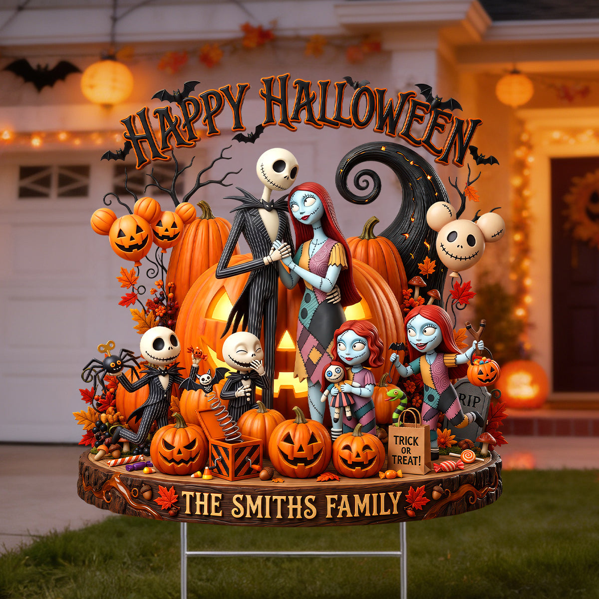 Spooky Family Halloween Fun - Personalized Yard Sign for the Smiths Yard Sign PopCulturePrints