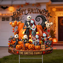 Load image into Gallery viewer, Spooky Family Halloween Fun - Personalized Yard Sign for the Smiths Yard Sign PopCulturePrints
