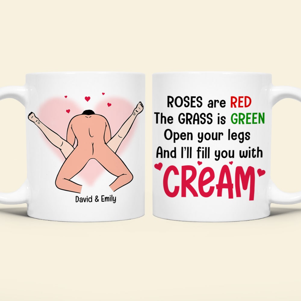 Personalized Funny Couple Coffee Mug - Fill You With Cream Coffee Mug PopCulturePrints