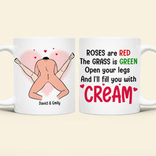 Load image into Gallery viewer, Personalized Funny Couple Coffee Mug - Fill You With Cream Coffee Mug PopCulturePrints
