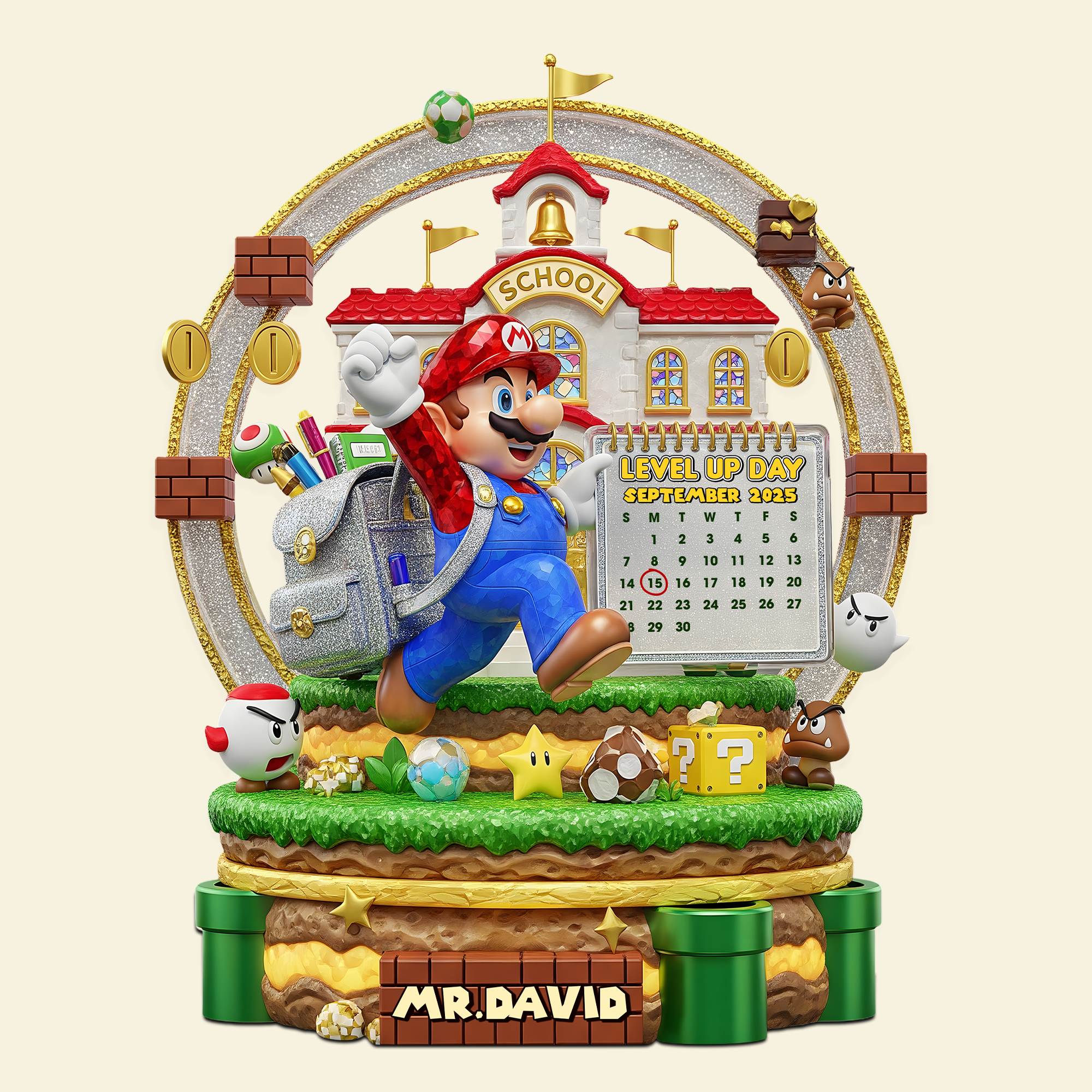 Level Up Day - Personalized Acrylic Plaque for Kids Shaped Plaques PopCulturePrints