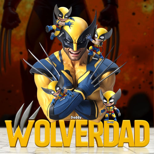 “A Dad's Love is Unbreakable” - Wild Claw Dad Acrylic Plaque - Personalized Gifts for Dads and Grandpas Shaped Plaques PopCulturePrints
