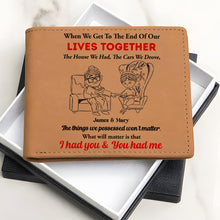 Load image into Gallery viewer, Personalized PU Leather Wallet for Him - I Had You &amp; You Had Me Leather Wallet PopCulturePrints
