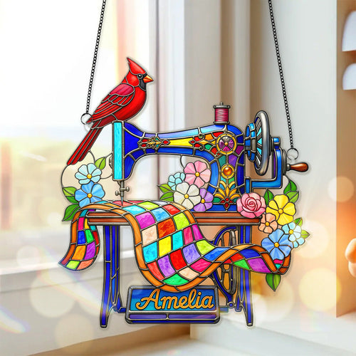 Sewing Machine Suncatcher Ornament - A Personal Touch for Your Heaven Memorial Gifts Ornament PopCulturePrints