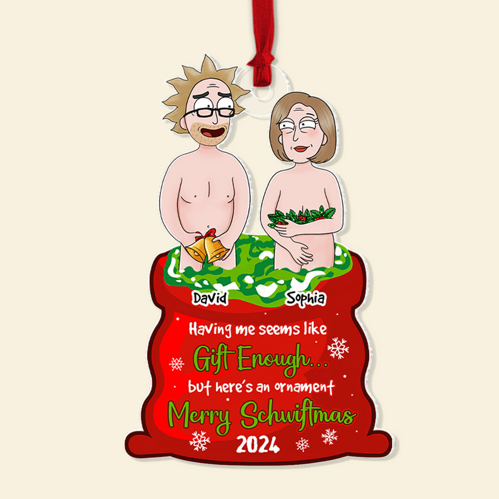 Personalized Couple Christmas Ornament - Unique Valentine's Day Gifts for Partners Ornament PopCulturePrints