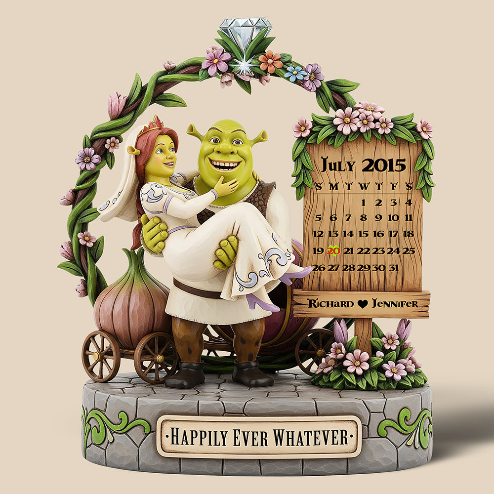 Happily Ever Acrylic Plaque - Personalized Gift for Couples Shaped Plaques PopCulturePrints