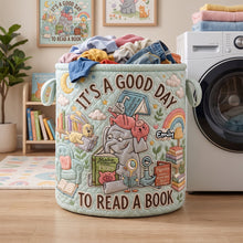 Load image into Gallery viewer, Cozy Reader Laundry Basket - Personalized Gifts 02nadh170726 Laundry Basket PopCulturePrints
