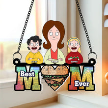 Load image into Gallery viewer, Best Mom Ever Suncatcher Ornament - Personalized Gift for Mom, Grandma &amp; Family Ornament PopCulturePrints
