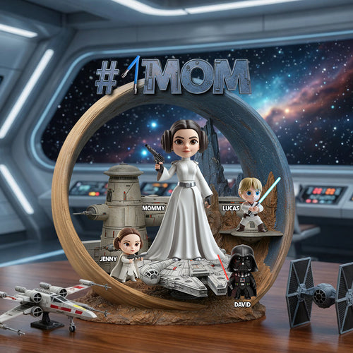 #1 MOM - Strongest Warrior Mom and Kids Acrylic Plaque - Personalized Gift for Moms, Grandmas, and More Shaped Plaques PopCulturePrints