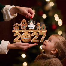 Load image into Gallery viewer, Explore the Galaxy with Your Loved Ones - Personalized Gingerbread Family Acrylic Ornament - Unique Christmas Gift for Family and Friends
