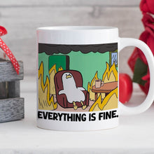 Load image into Gallery viewer, Personalized Funny Burning Coffee Mug - I&#39;m Just Fine, Thank You Coffee Mug PopCulturePrints
