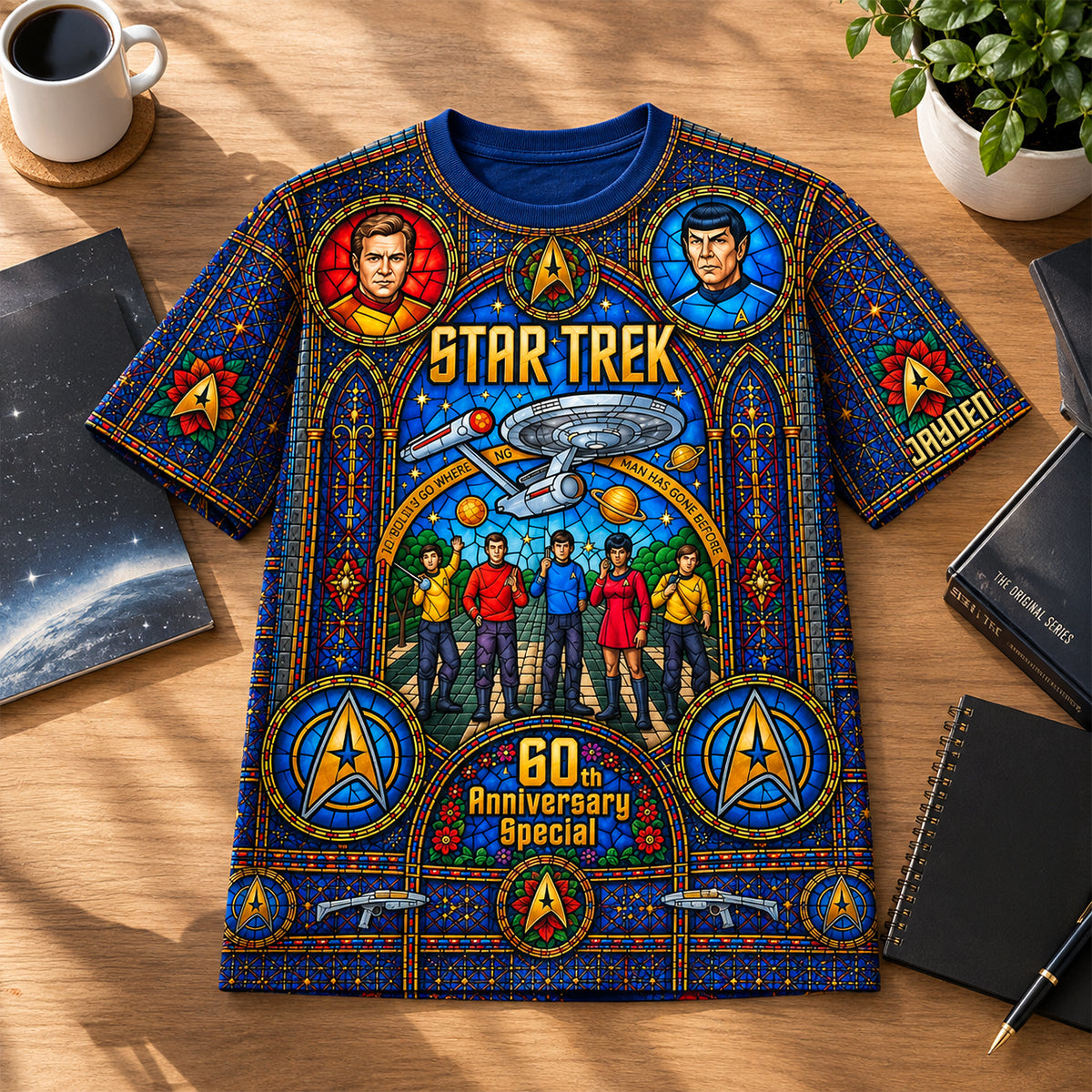 “Explore the Final Frontier!” - Personalized 60th Anniversary Star Trek 3D Shirt - Gift for Fans of Sci-Fi and Adventure
