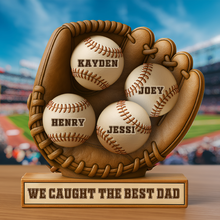 Load image into Gallery viewer, My Favorite Players Call Me Dad - Personalized Baseball Dad Acrylic Plaque Shaped Plaques PopCulturePrints
