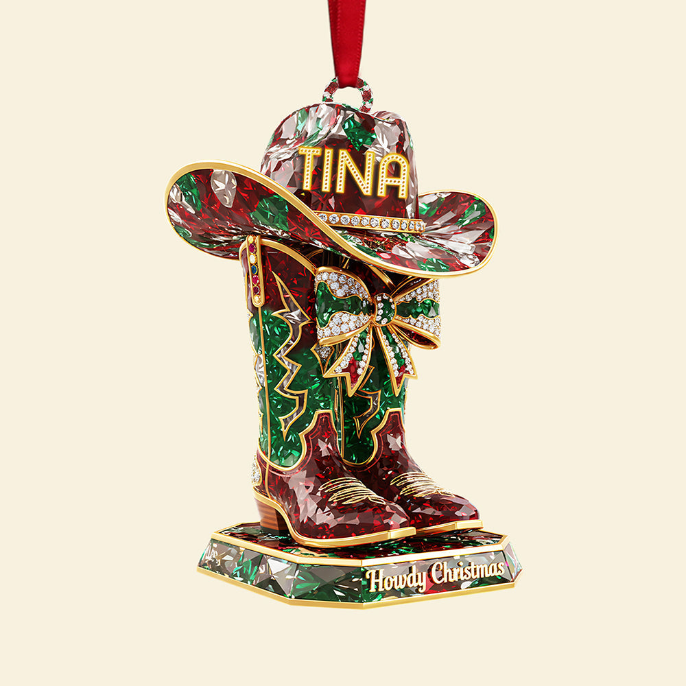 Personalized Cowboy Christmas Ornament - A Unique Gift for the Wild at Heart Ornament PopCulturePrints