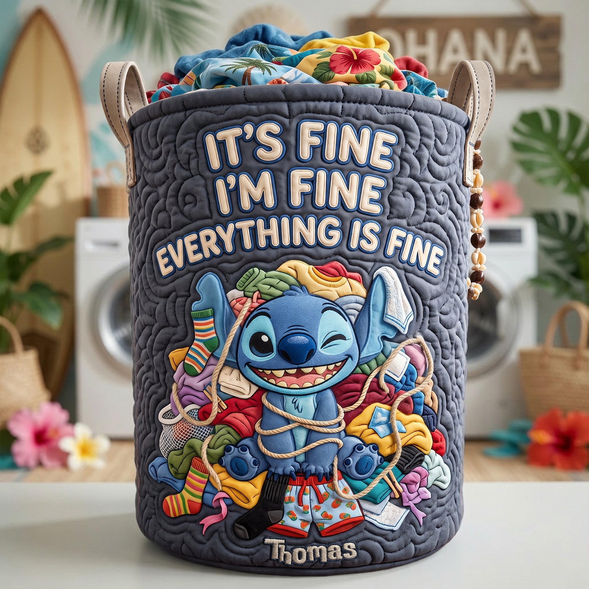 Messy Fun Quilted Laudry Basket, Personalized Gifts 03qhlu100726 Laundry Basket PopCulturePrints