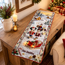 Load image into Gallery viewer, Bring Joy to Your Family with Our Christmas Mouse Family Table Runner - Personalized Gift for Everyone
