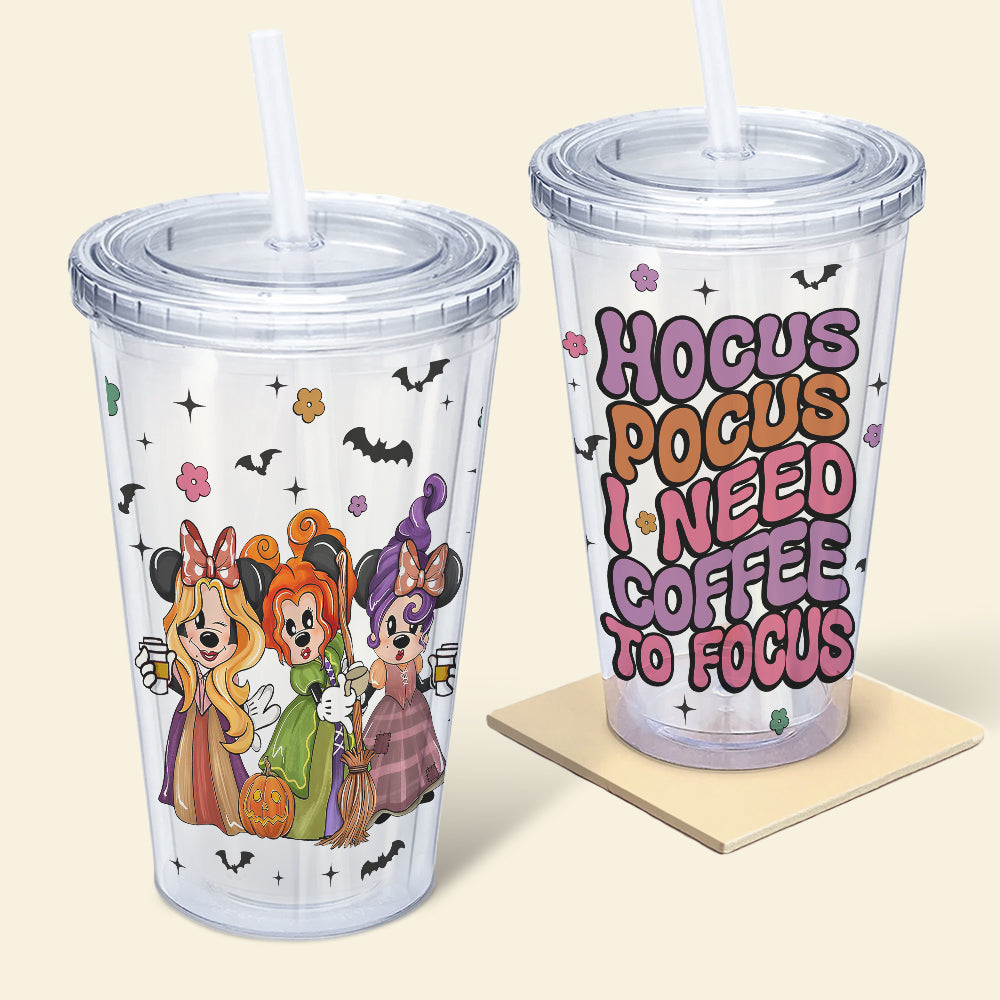 Personalized Halloween Tumbler for Horror Fans - Custom Hocus Pocus Design