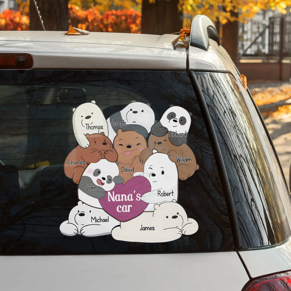 Custom Grandparent Car Decal with Family Names Decal Sticker PopCulturePrints