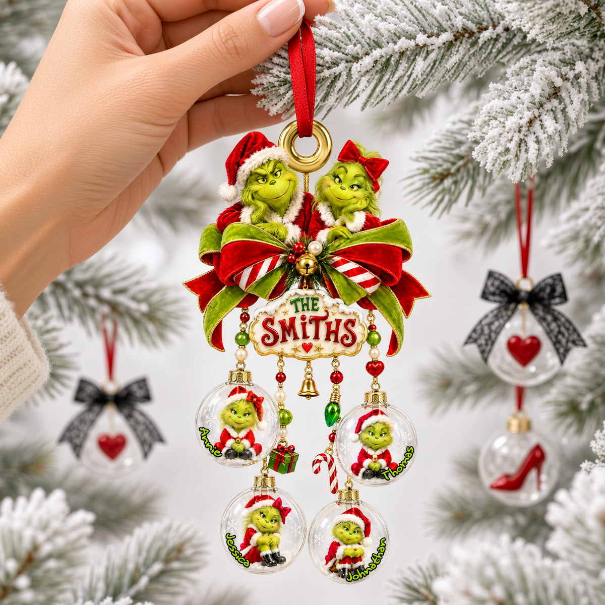Celebrate Family Love with Furry Naughty Family Ornament - Personalized Christmas Gifts for Everyone Ornament PopCulturePrints