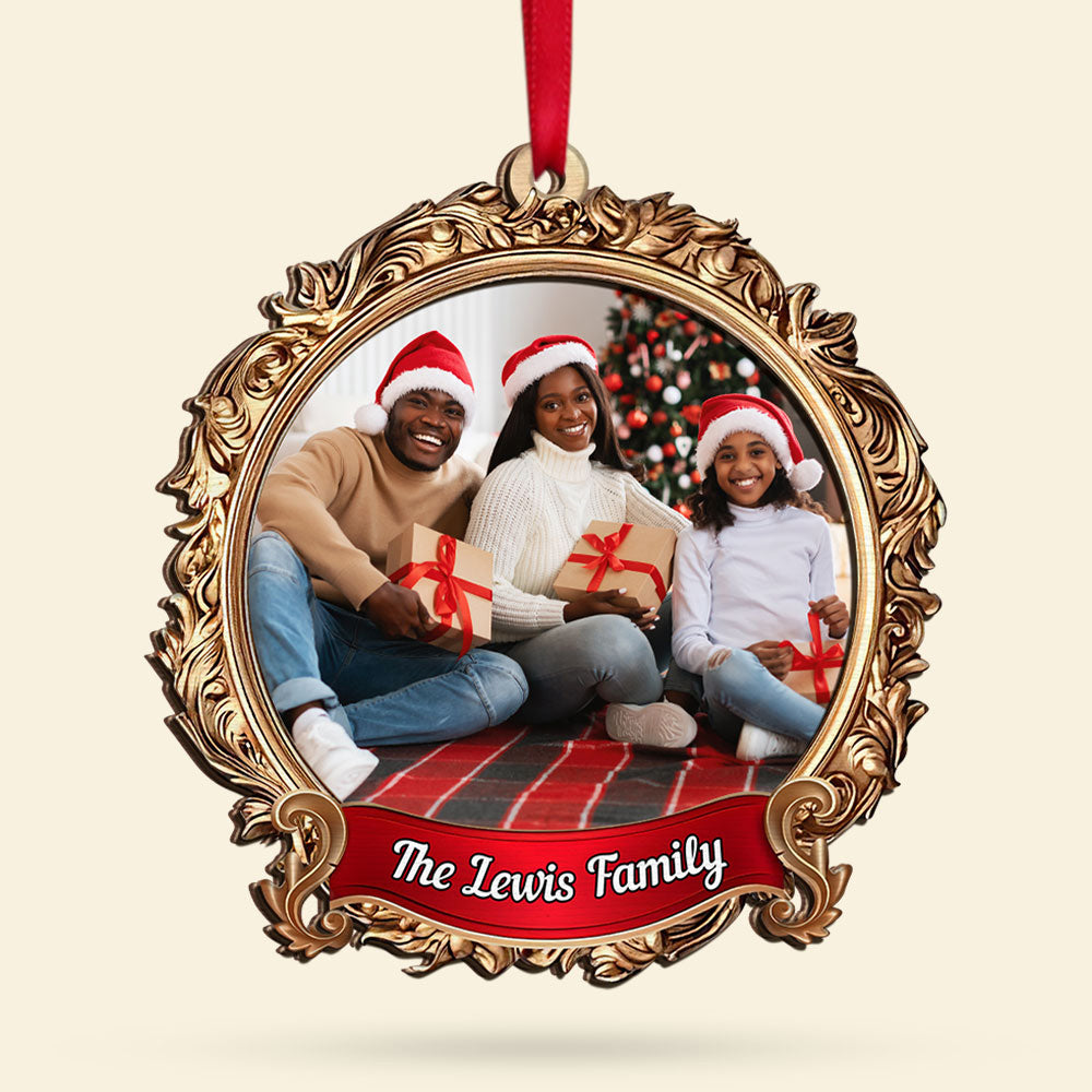 Personalized Family Christmas Photo Ornament