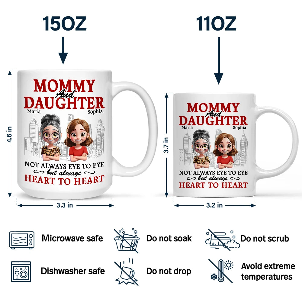 Heart to Heart - Personalized Mug for Parents and Children Mug PopCulturePrints