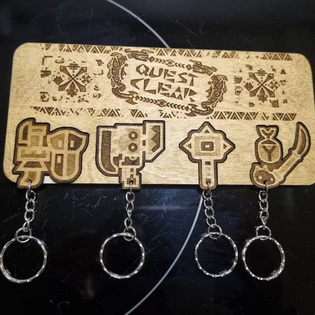 Quest Clear Key Holder - Unique Gift for Gaming Fans