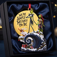 Load image into Gallery viewer, We're Simply Meant to Be - Spooky Christmas Duo Ornament - Personalized Gift for Couples

