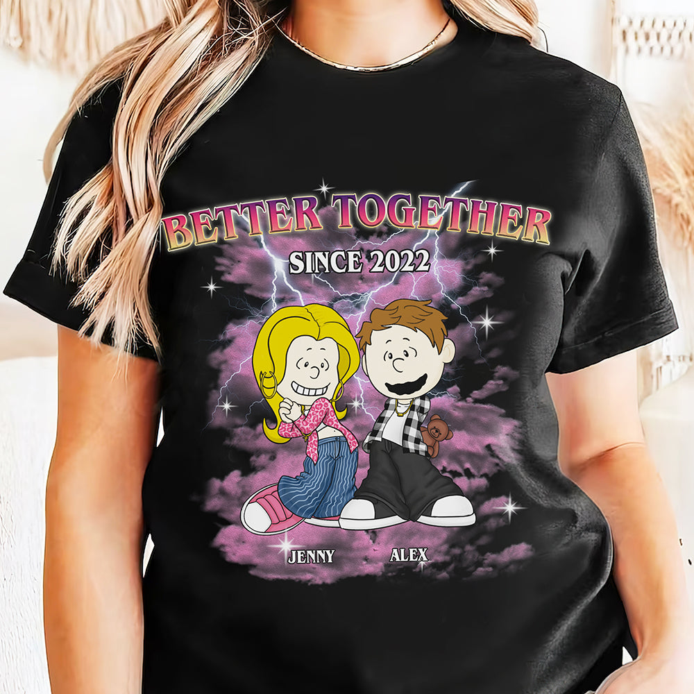 Personalized Couple Shirt - Better Together Since 2022 | Unique Valentine's Day Gifts Shirts PopCulturePrints