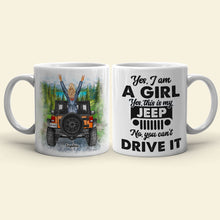 Load image into Gallery viewer, Personalized Girl and Jeep Coffee Mug
