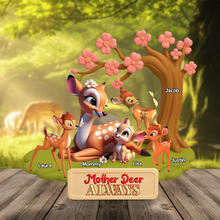 Load image into Gallery viewer, &quot;Mother Deer Always - A Loving Tribute to Mom&quot; - Personalized Gift for Mom, Grandma, and Loved Ones Shaped Plaques PopCulturePrints
