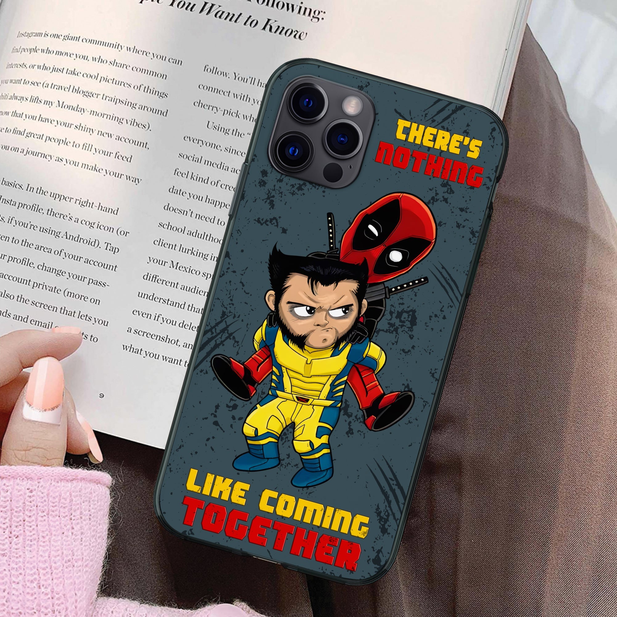 Funny Wolverine and Deadpool Phone Case