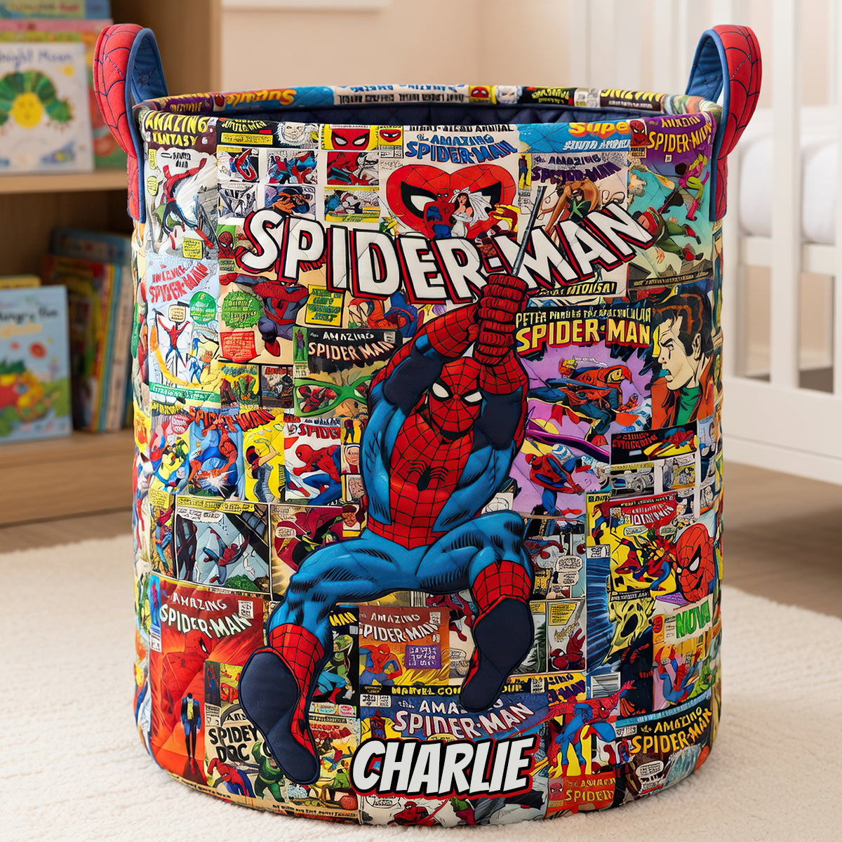 “Unleash the Heroic Spirit!” - Personalized Action Hero Laundry Basket - Perfect Gift for Kids