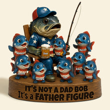 Load image into Gallery viewer, It&#39;s Not a Dad Bob, It&#39;s a Father Figure - Personalized Fishing Dad Acrylic Plaque Shaped Plaques PopCulturePrints
