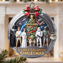 Load image into Gallery viewer, “A Very Galactic Christmas” - Personalized Acrylic Ornament - Perfect Gift for Star Wars Fans
