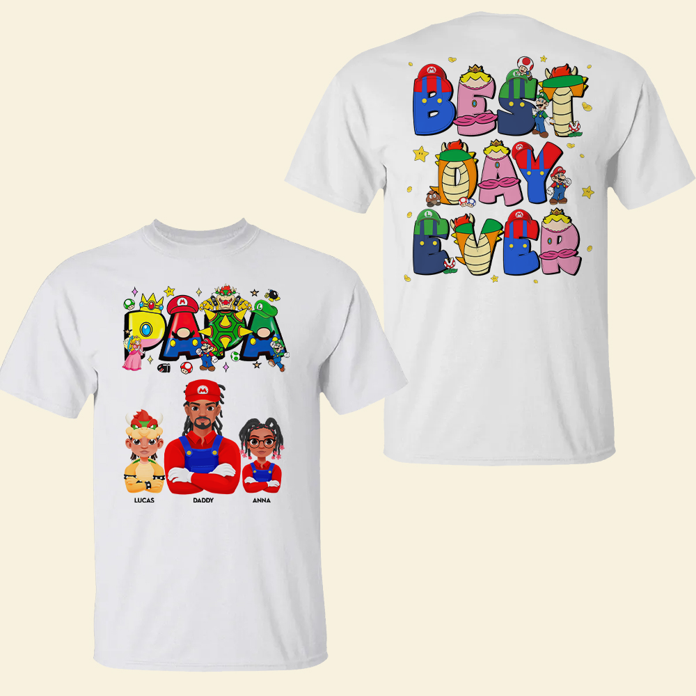 “Best Dad Ever” Personalized Shirt - Perfect Gift for Dads, Grandpas, and Father Figures Shirts PopCulturePrints