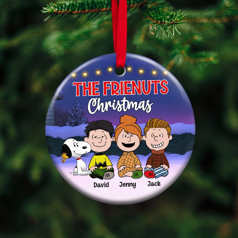 Personalized Peanuts Christmas Ornament for Friends Ornament PopCulturePrints