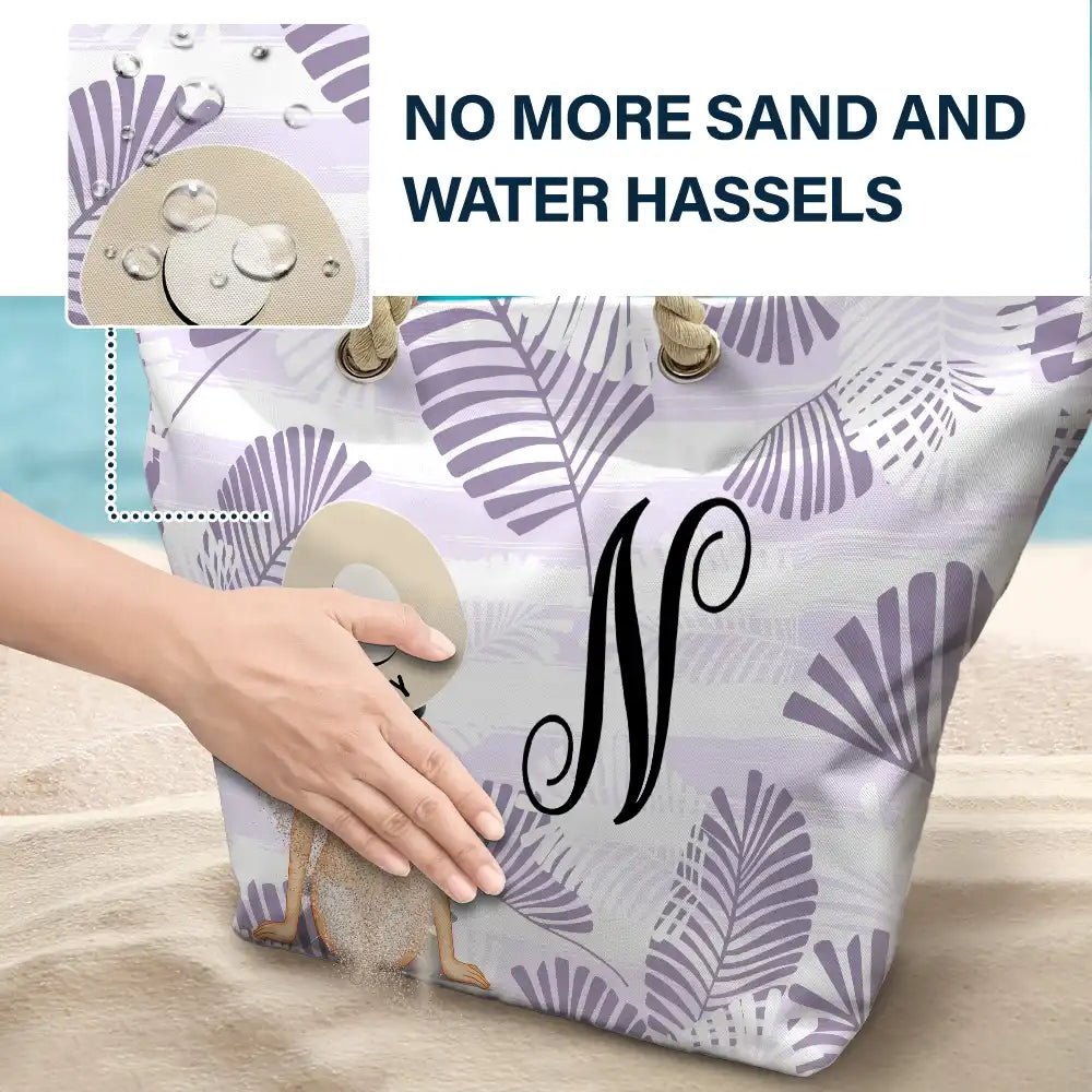 “Sandy Days Await!” – Personalized Beach Bag for Unique Girls' Beach Trips Beach Bag PopCulturePrints