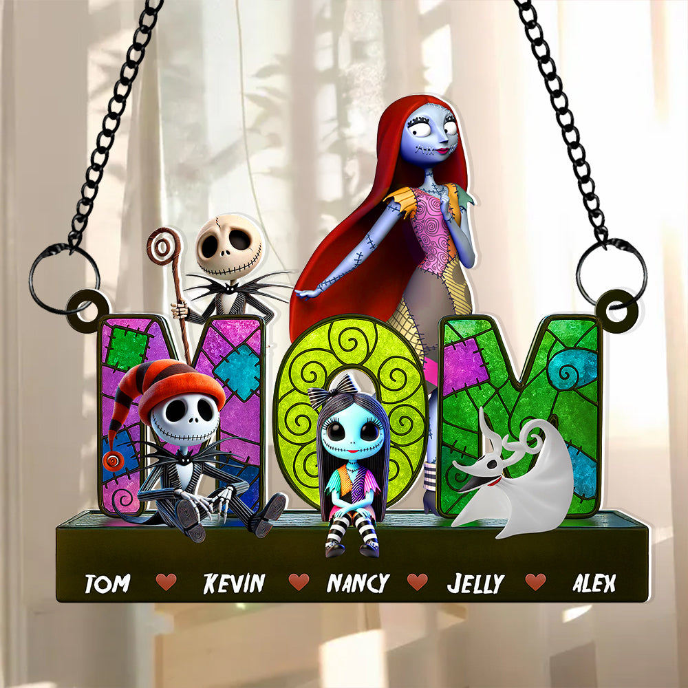 "Celebrate Your Unique Mom with Our Horror-Themed Suncatcher!" - Personalized Ornament for Mom and Grandma Ornament PopCulturePrints