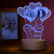 Load image into Gallery viewer, Personalized LED Night Light for Couples | Custom Anniversary Gift Led Night Light PopCulturePrints
