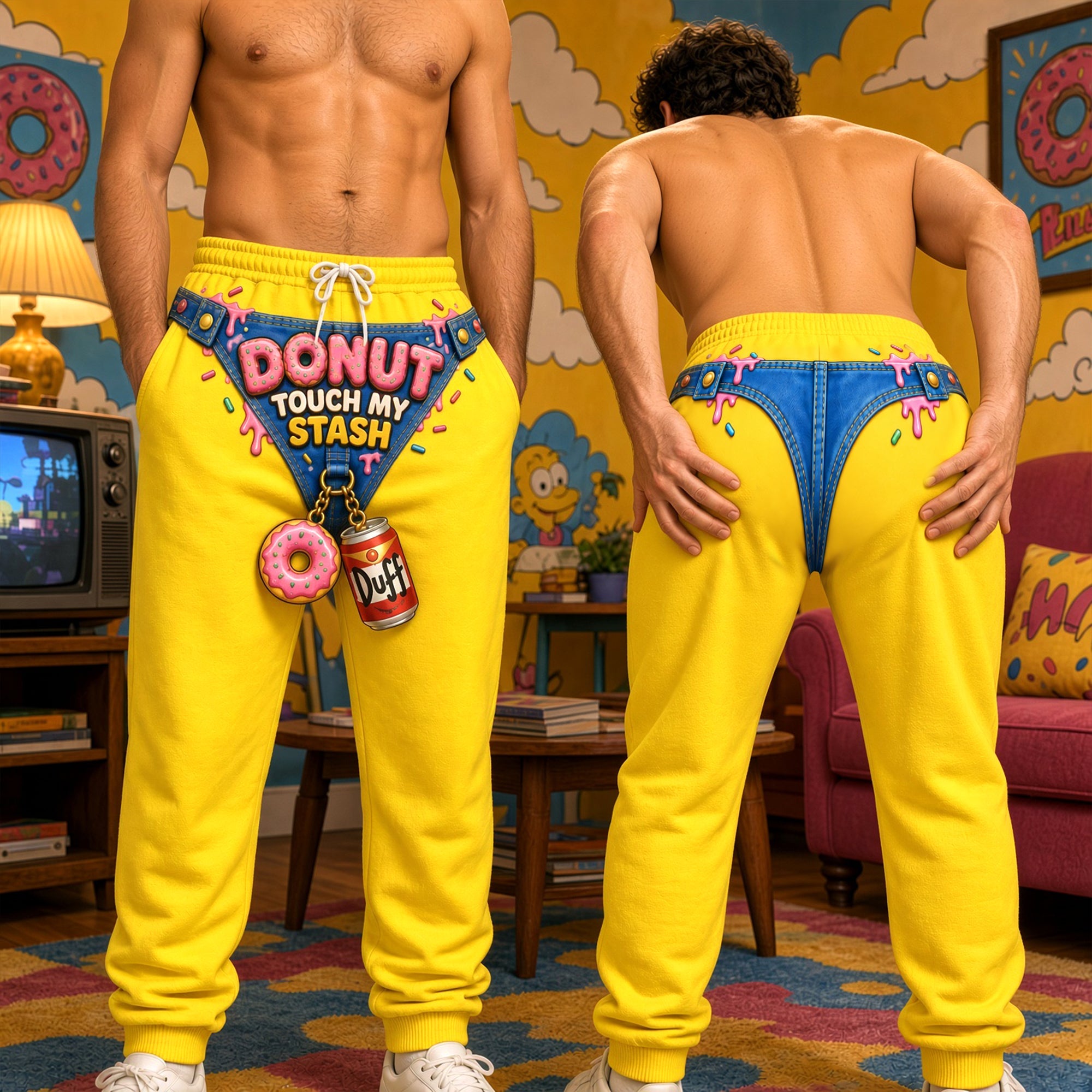 Donut Touch My Stash - Funny Dad Lounge Sweatpants