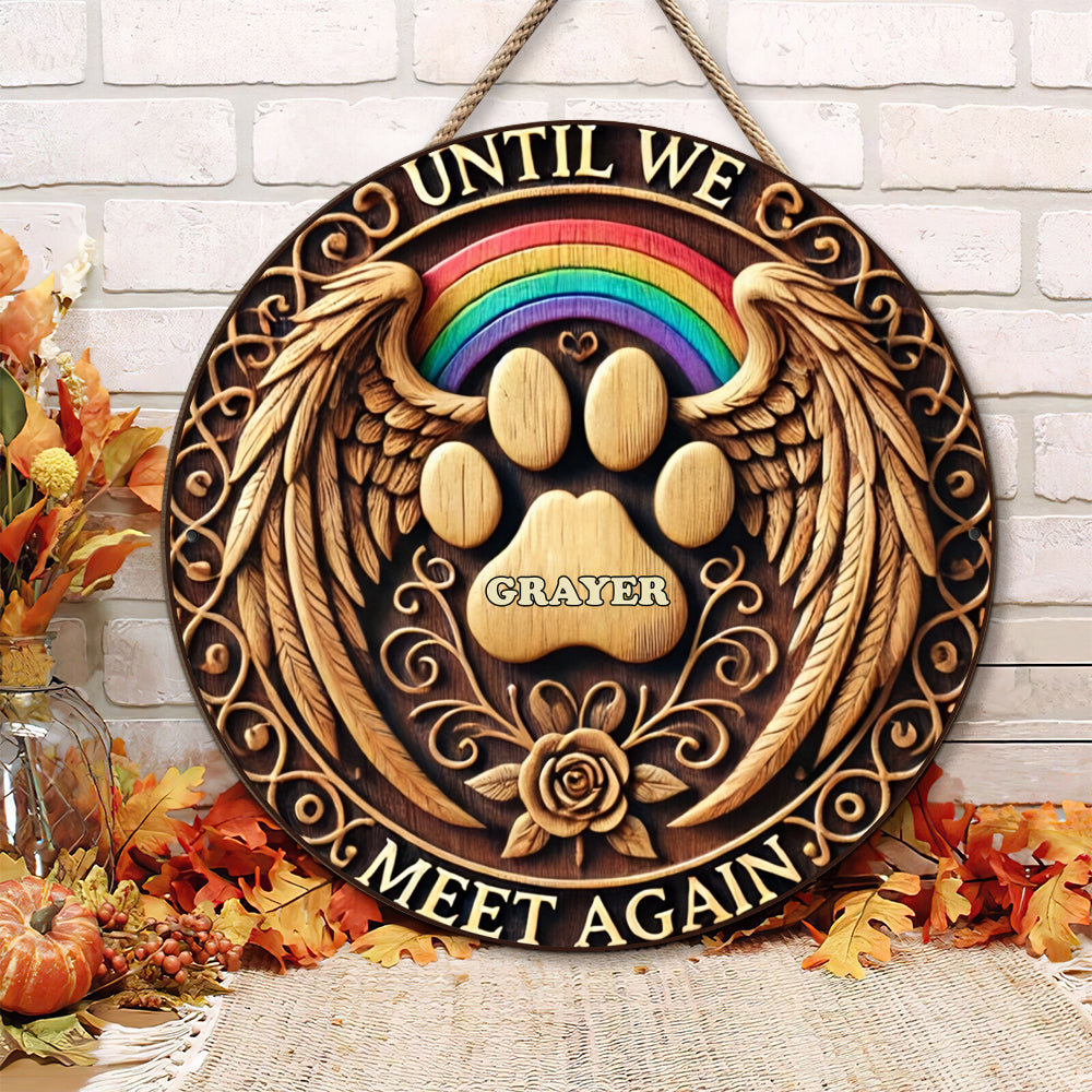 Personalized Pet Memorial Acrylic Ornament - 'Until We Meet Again'