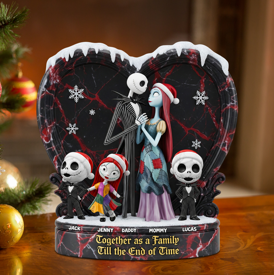 Together as a Family - Personalized Heart Plaque for Christmas Shaped Plaques PopCulturePrints